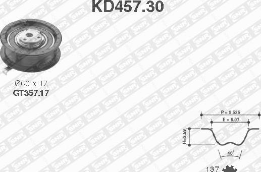 SNR KD457.30 - Hammashihnasarja inparts.fi