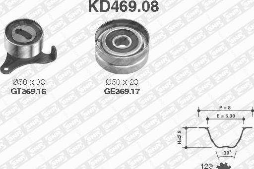 SNR KD469.08 - Hammashihnasarja inparts.fi