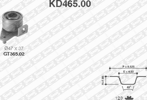 SNR KD465.00 - Hammashihnasarja inparts.fi