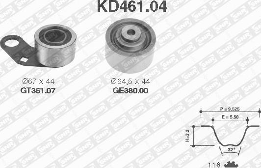 SNR KD461.04 - Hammashihnasarja inparts.fi