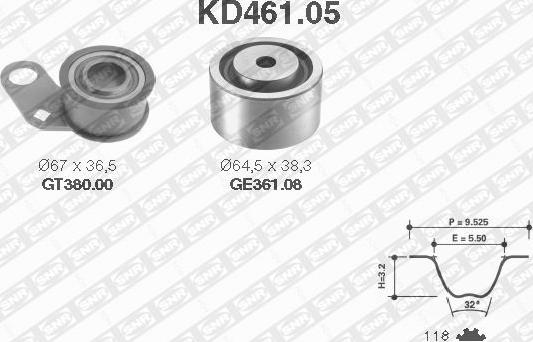 SNR KD461.05 - Hammashihnasarja inparts.fi