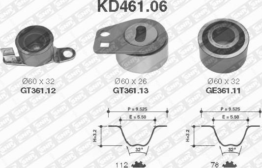 SNR KD461.06 - Hammashihnasarja inparts.fi