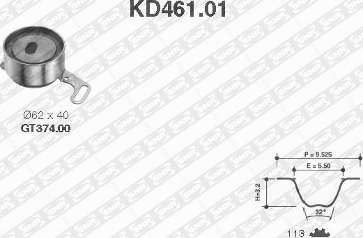 SNR KD461.01 - Hammashihnasarja inparts.fi