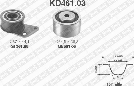 SNR KD461.03 - Hammashihnasarja inparts.fi