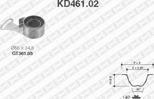 SNR KD461.02 - Hammashihnasarja inparts.fi