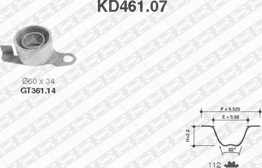 SNR KD461.07 - Hammashihnasarja inparts.fi