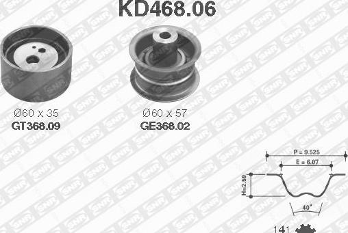 SNR KD468.06 - Hammashihnasarja inparts.fi