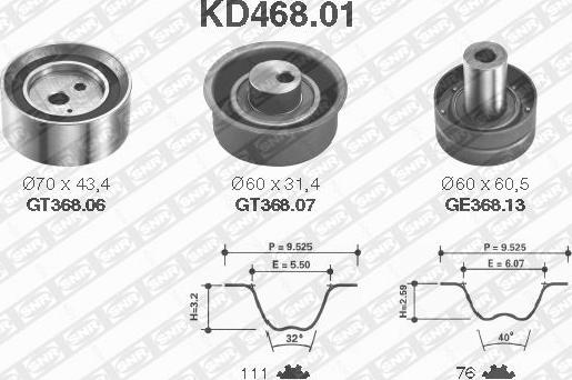 SNR KD468.01 - Hammashihnasarja inparts.fi