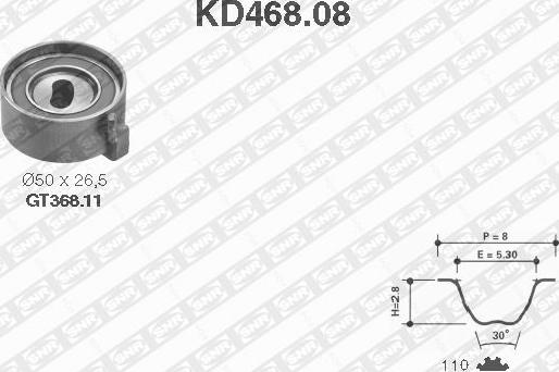 SNR KD468.08 - Hammashihnasarja inparts.fi