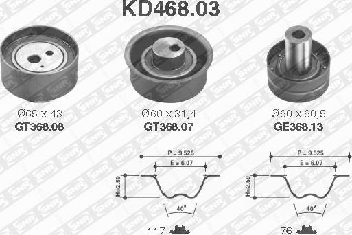 SNR KD468.03 - Hammashihnasarja inparts.fi