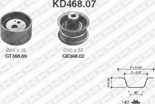 SNR KD468.07 - Hammashihnasarja inparts.fi