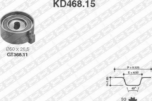 SNR KD468.15 - Hammashihnasarja inparts.fi