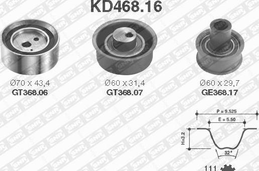 SNR KD468.16 - Hammashihnasarja inparts.fi