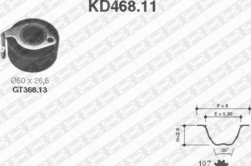 SNR KD468.11 - Hammashihnasarja inparts.fi