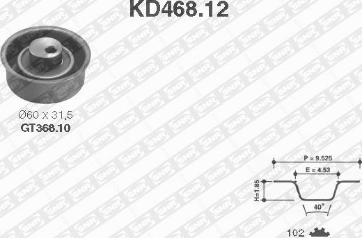 SNR KD468.12 - Hammashihnasarja inparts.fi