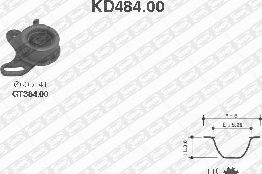 SNR KD484.00 - Hammashihnasarja inparts.fi