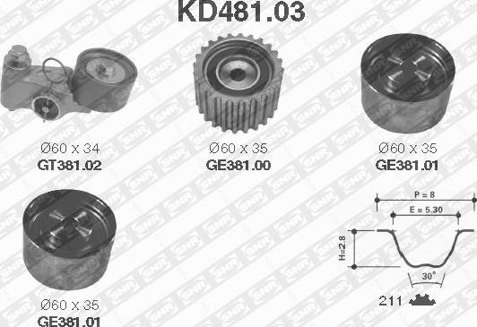 SNR KD481.03 - Hammashihnasarja inparts.fi