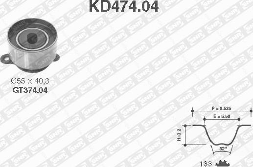 SNR KD474.04 - Hammashihnasarja inparts.fi