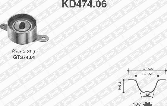 SNR KD474.06 - Hammashihnasarja inparts.fi