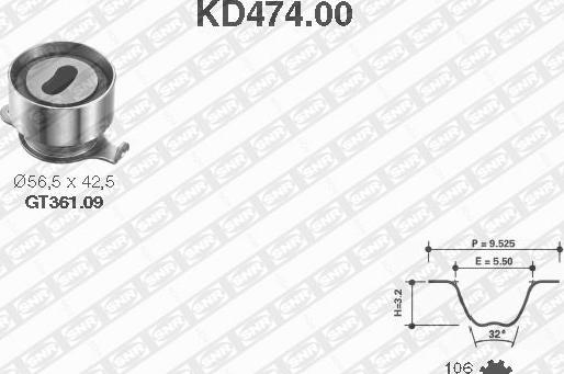 SNR KD474.00 - Hammashihnasarja inparts.fi