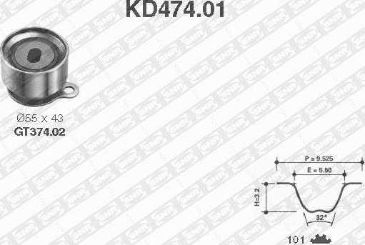 SNR KD474.01 - Hammashihnasarja inparts.fi