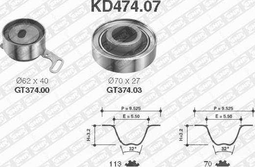 SNR KD474.07 - Hammashihnasarja inparts.fi