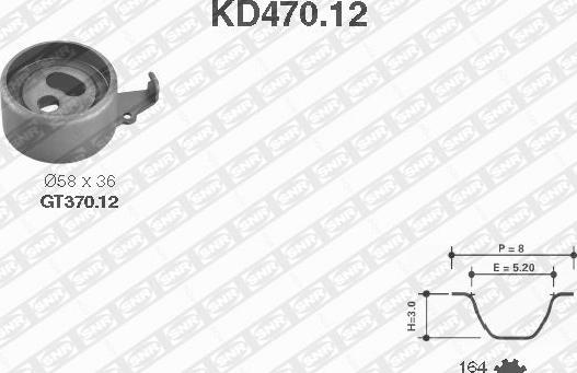 SNR KD470.12 - Hammashihnasarja inparts.fi