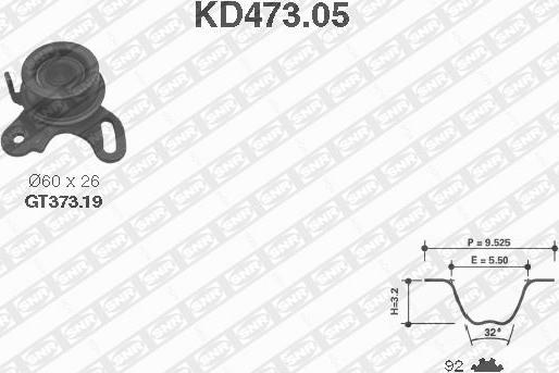 SNR KD473.05 - Hammashihnasarja inparts.fi