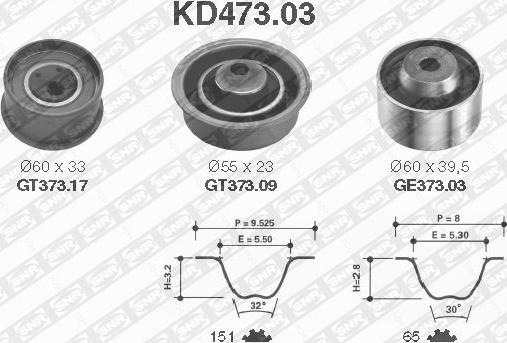 SNR KD473.03 - Hammashihnasarja inparts.fi