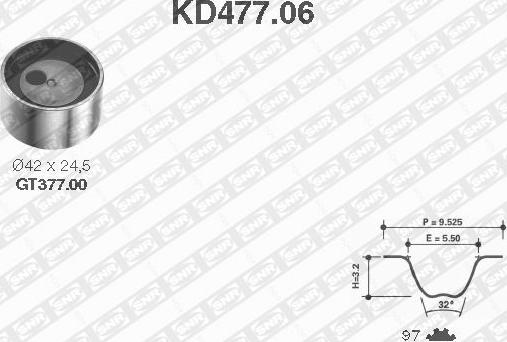 SNR KD477.06 - Hammashihnasarja inparts.fi