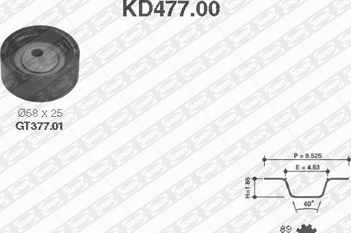 SNR KD477.00 - Hammashihnasarja inparts.fi