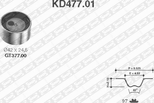 SNR KD477.01 - Hammashihnasarja inparts.fi