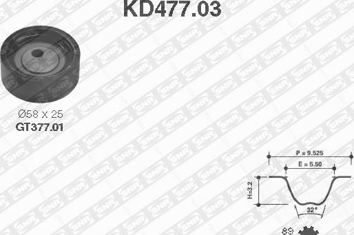 SNR KD477.03 - Hammashihnasarja inparts.fi