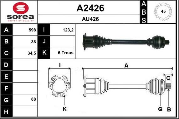 SNRA A2426 - Vetoakseli inparts.fi