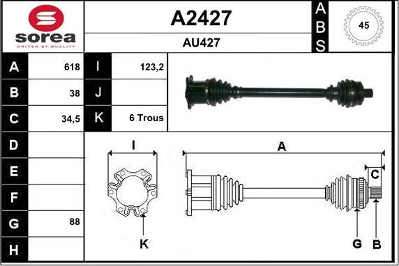 SNRA A2427 - Vetoakseli inparts.fi