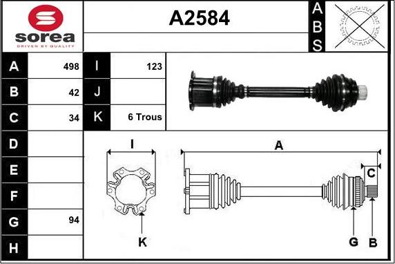 SNRA A2584 - Vetoakseli inparts.fi