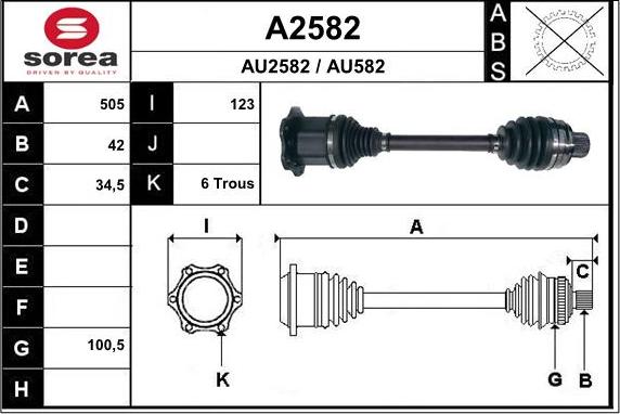 SNRA A2582 - Vetoakseli inparts.fi