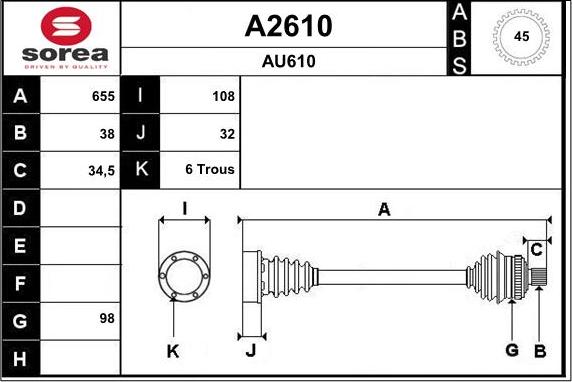 SNRA A2610 - Vetoakseli inparts.fi