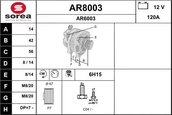 SNRA AR8003 - Laturi inparts.fi