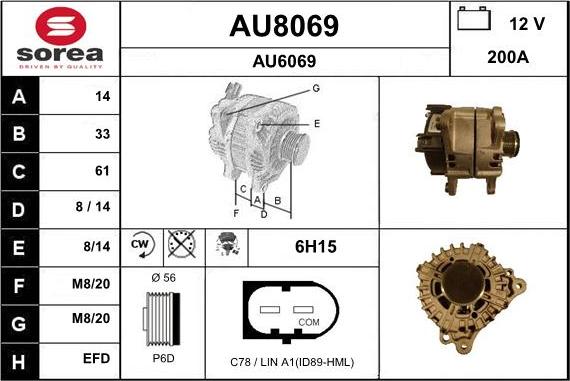 SNRA AU8069 - Laturi inparts.fi