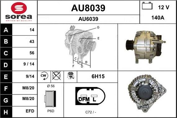 SNRA AU8039 - Laturi inparts.fi