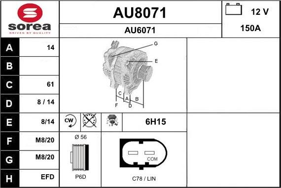 SNRA AU8071 - Laturi inparts.fi