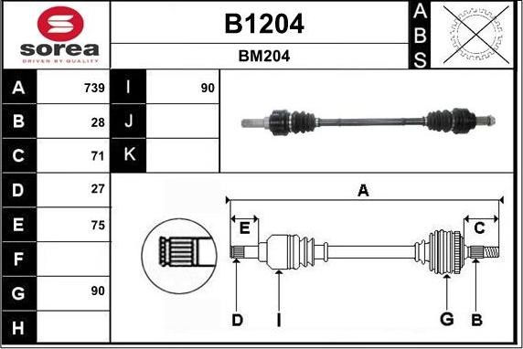 SNRA B1204 - Vetoakseli inparts.fi