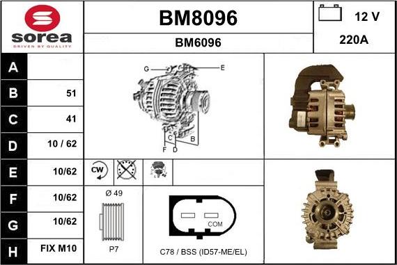 SNRA BM8096 - Laturi inparts.fi