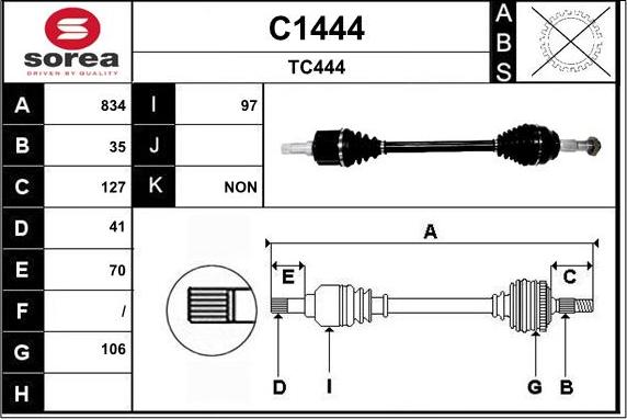 SNRA C1444 - Vetoakseli inparts.fi