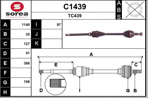 SNRA C1439 - Vetoakseli inparts.fi