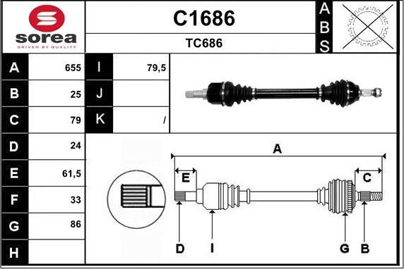 SNRA C1686 - Vetoakseli inparts.fi