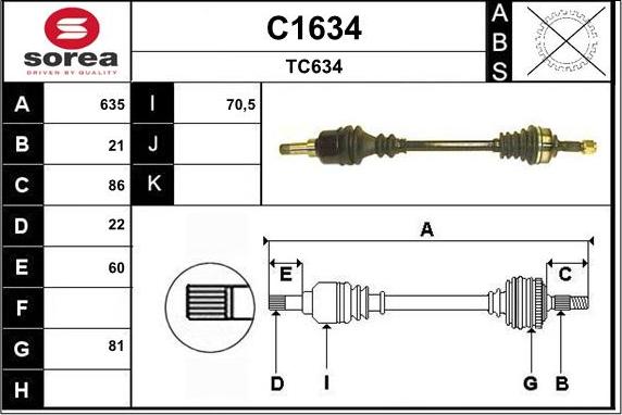 SNRA C1634 - Vetoakseli inparts.fi