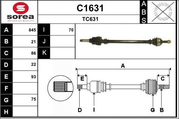 SNRA C1631 - Vetoakseli inparts.fi