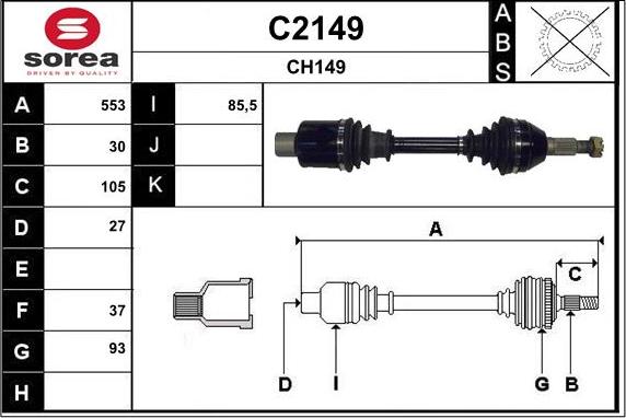 SNRA C2149 - Vetoakseli inparts.fi